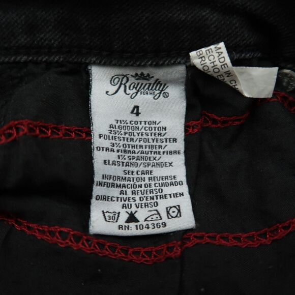 Royalty Jeans Women's Size 4 Faded Black High-Rise Straight Denim 26" Inseam - Picture 11 of 16
